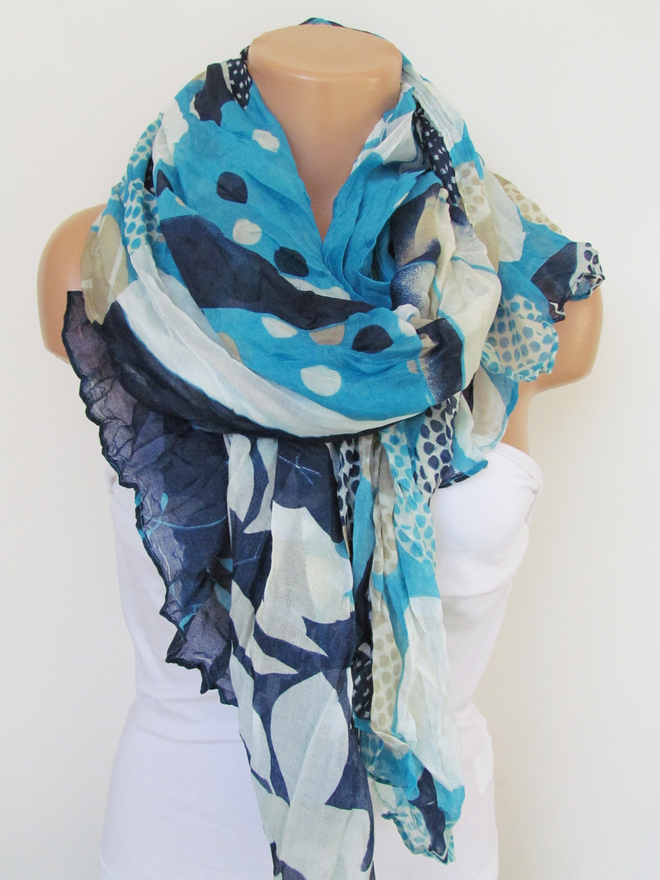 navy summer scarf